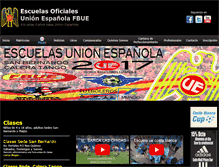 Tablet Screenshot of escuelafutbolue.cl